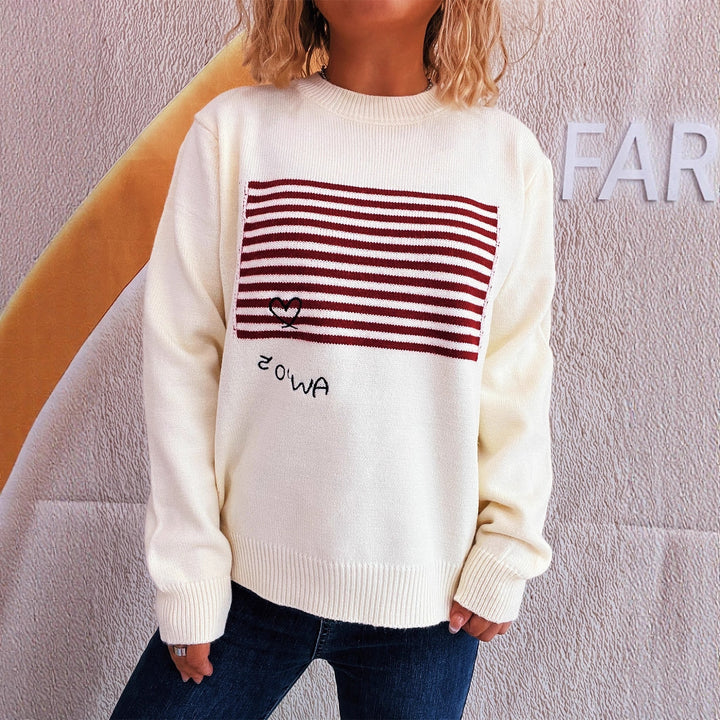 Dames koselig sweatshirt med grafisk trykk Skjora