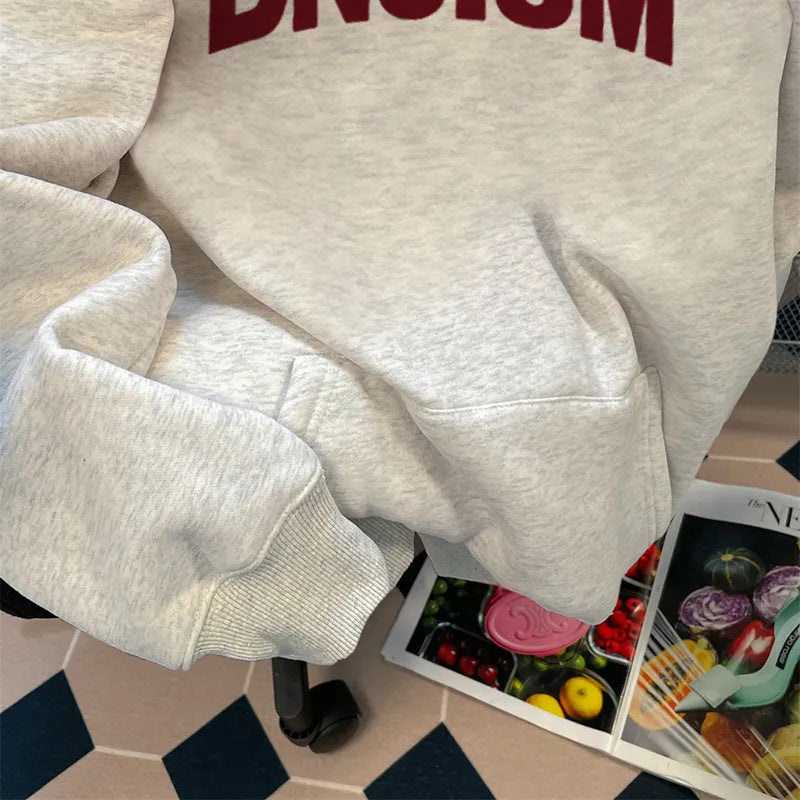 Kvinne hoodie med stor trykk Skjora
