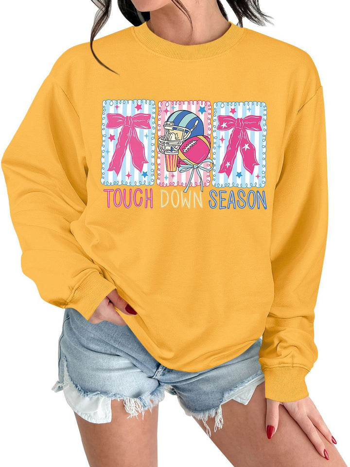 Dame sweatshirts med kreativ fotballmotiv og avslappet snitt Skjora