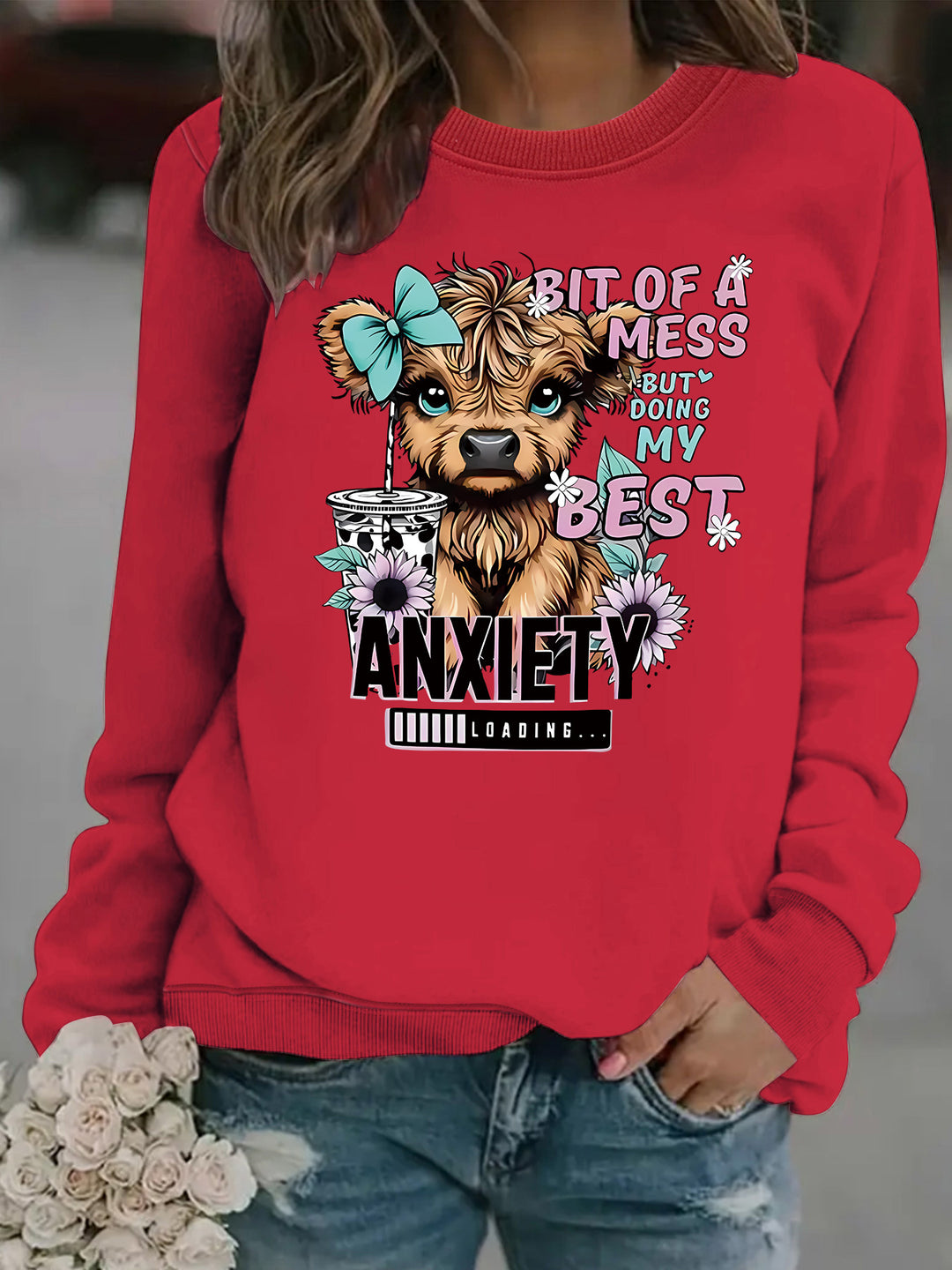 Kvinnegenser med kreativ hundedesign og inspirerende tekst Skjora