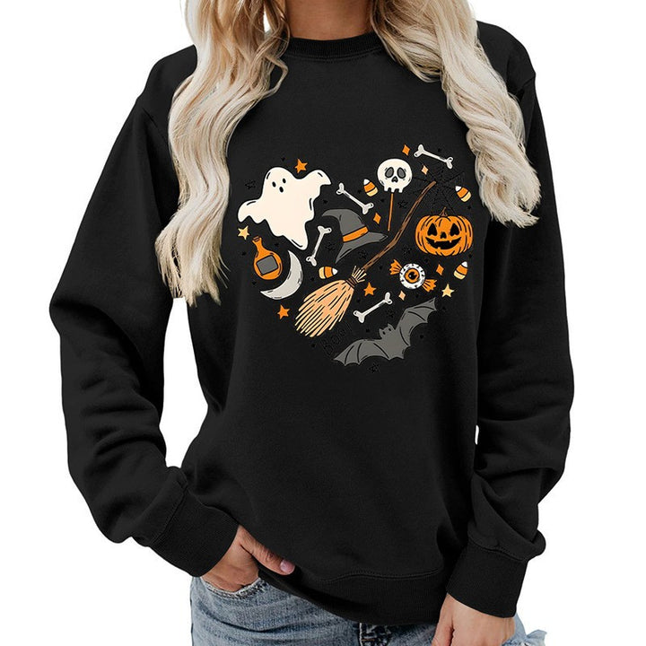 Dame Halloween Sweatshirt med Kreativ Design Skjora