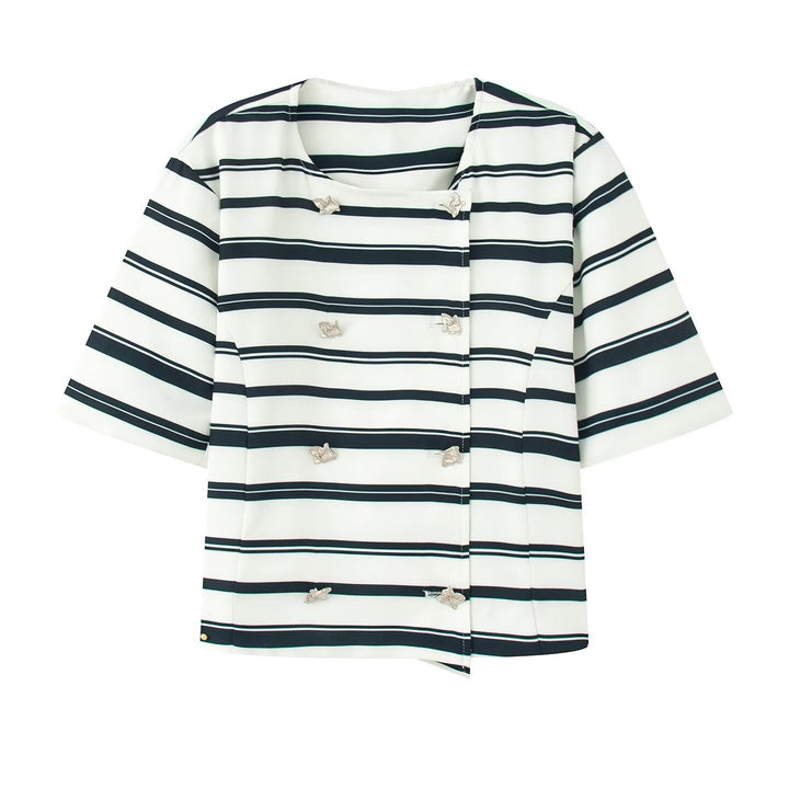 Dame fritidsbukser med elegant stripemønster Skjora