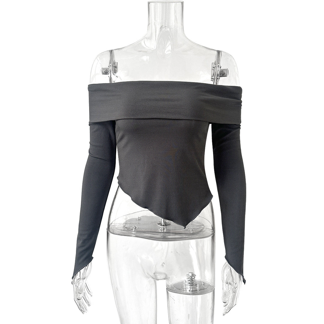 Dame Off-Shoulder skjorte med elegante trompeterm