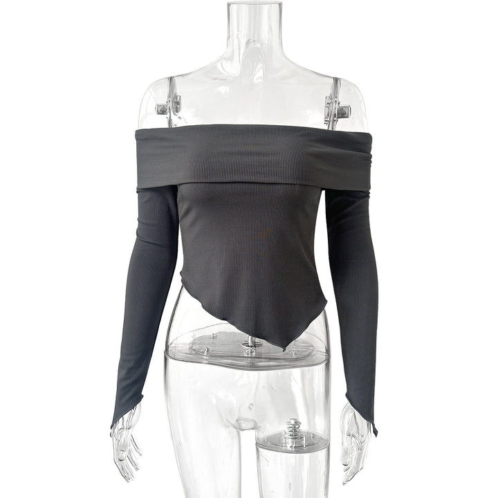 Dame Off-Shoulder skjorte med elegante trompeterm