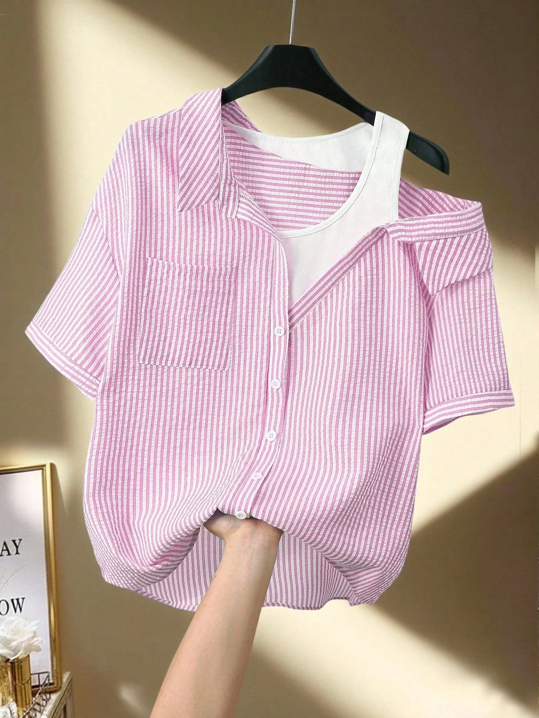 Damer casual bluse med moderne snitt og asymmetrisk design Skjora