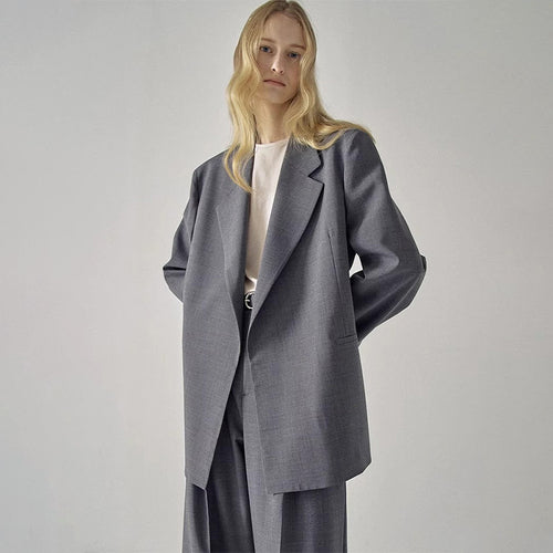 Damer Elegant Oversized-Blazer med edel kutt Skjora