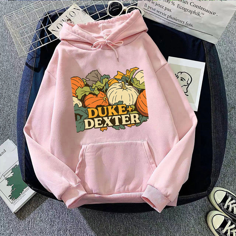 Women's Hoodie with Light Pumpkin Motif Skjora