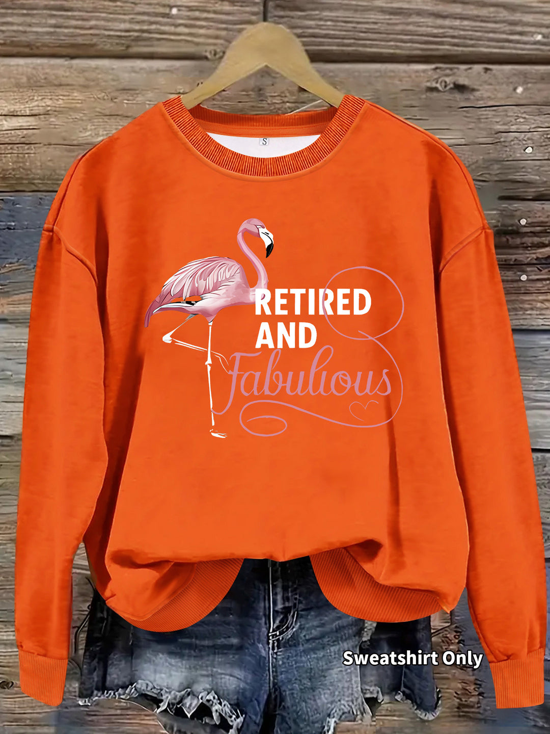 Kvinnenes sweatshirt med unik flamenco-motiv og inspirerende trykk Skjora