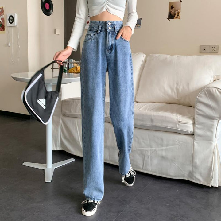 Kvinne Wide Cut Jeans med Casual Fit Skjora