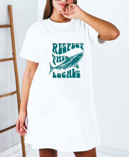 Dame Oversized T-skjorte med inspirerende tekst og iøynefallende grafisk design Skjora