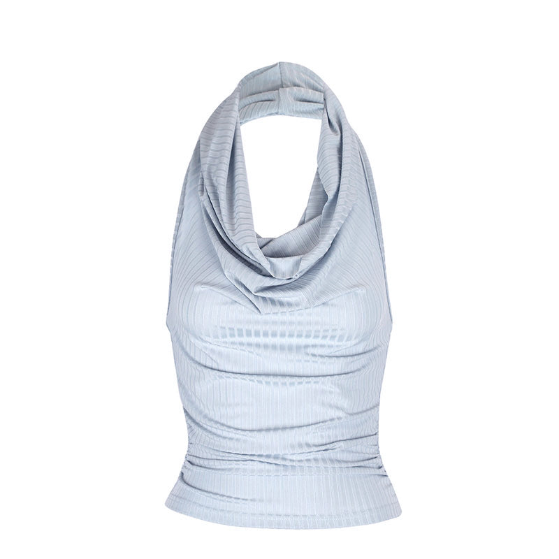 Damer Cowl-Neck Top med raffinert rynkeeffekt Skjora