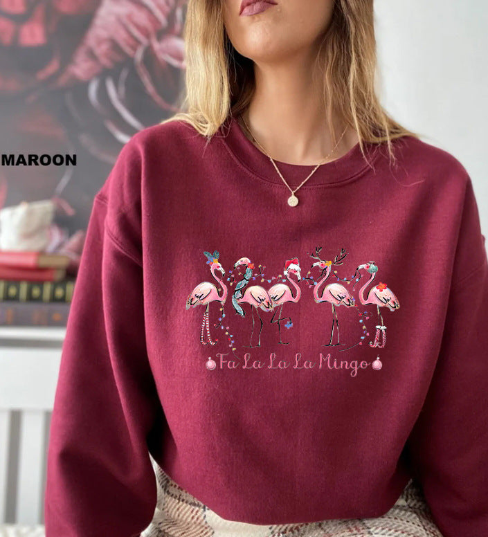 Damegenser med original flamingo-motiv og avslappet snitt Skjora