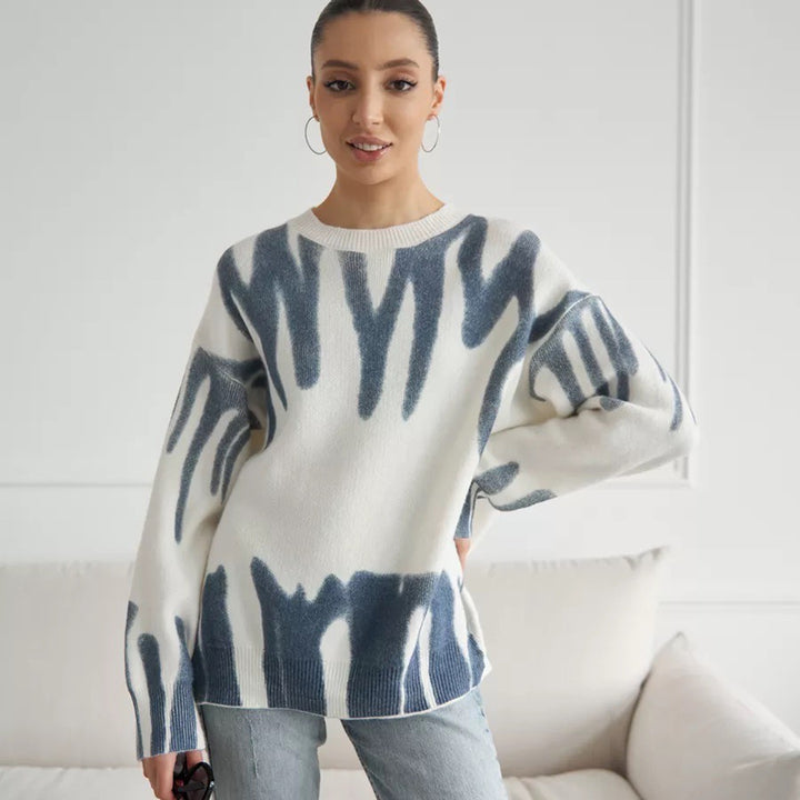 Damer trendy genser med moderne gradient og avslappet passform Skjora