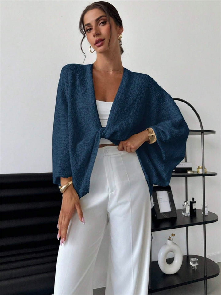 Dame Kimono Jakke med Bred Cut og Uformell Eleganse Skjora