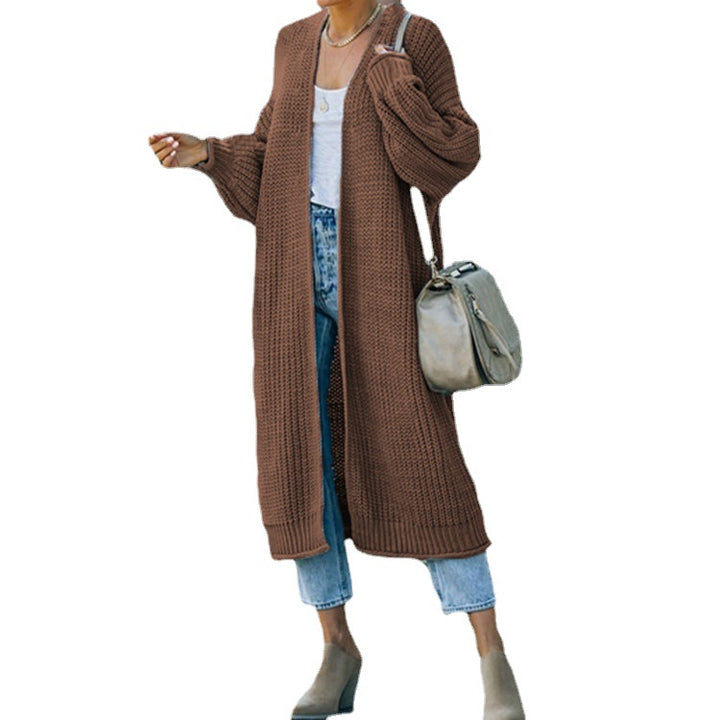 Dame chunky strikk cardigan med åpne masker og avslappet passform Skjora