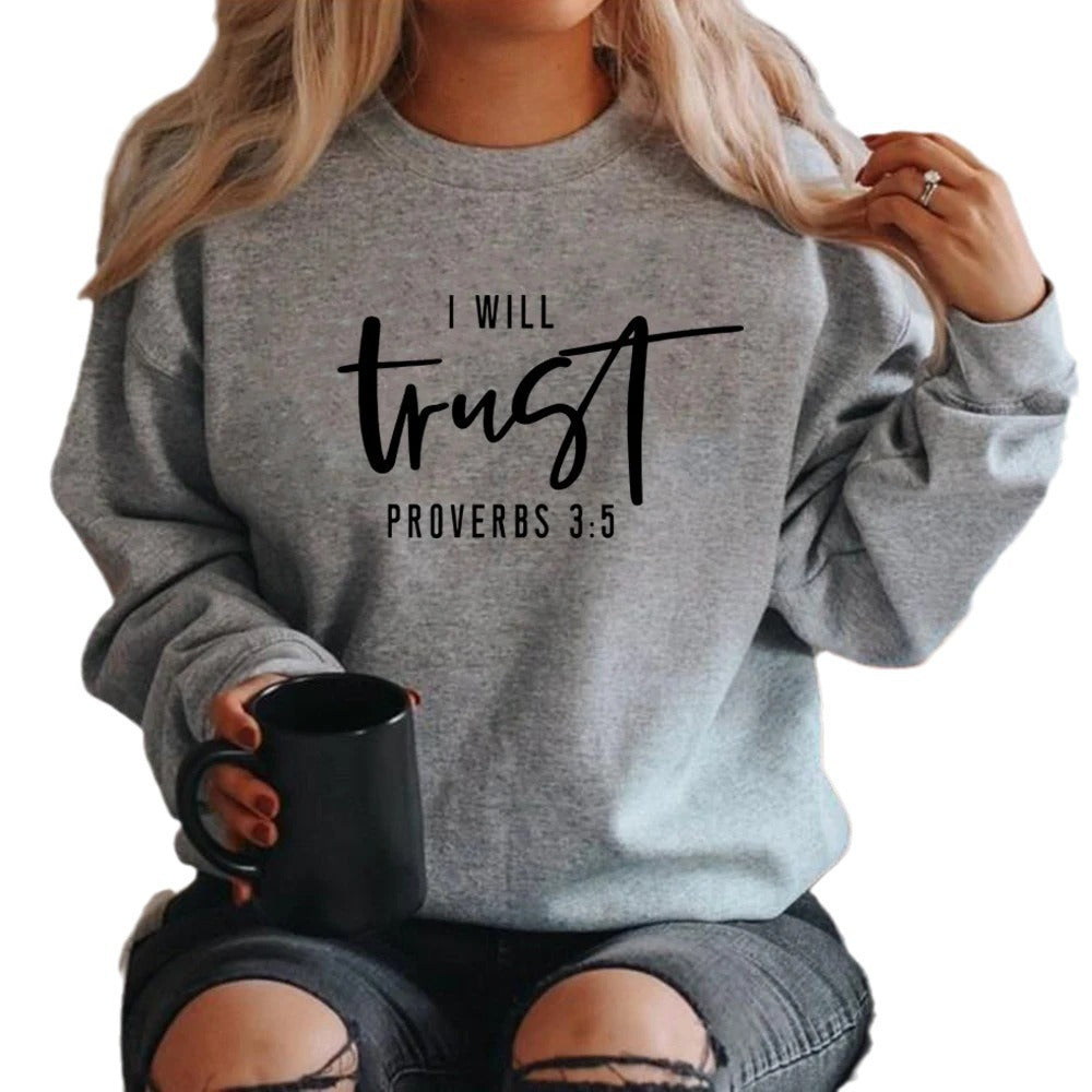 Dame sweatshirt med motiverende tekst og komfortabel passform Skjora