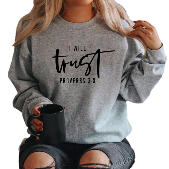 Dame sweatshirt med motiverende tekst og komfortabel passform Skjora