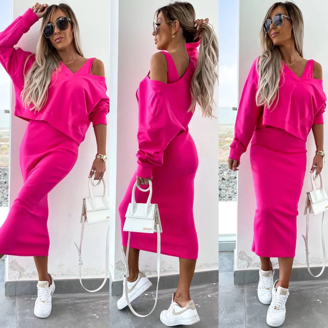 Kvinnes elegant og uformell klessett med cropped topp Skjora