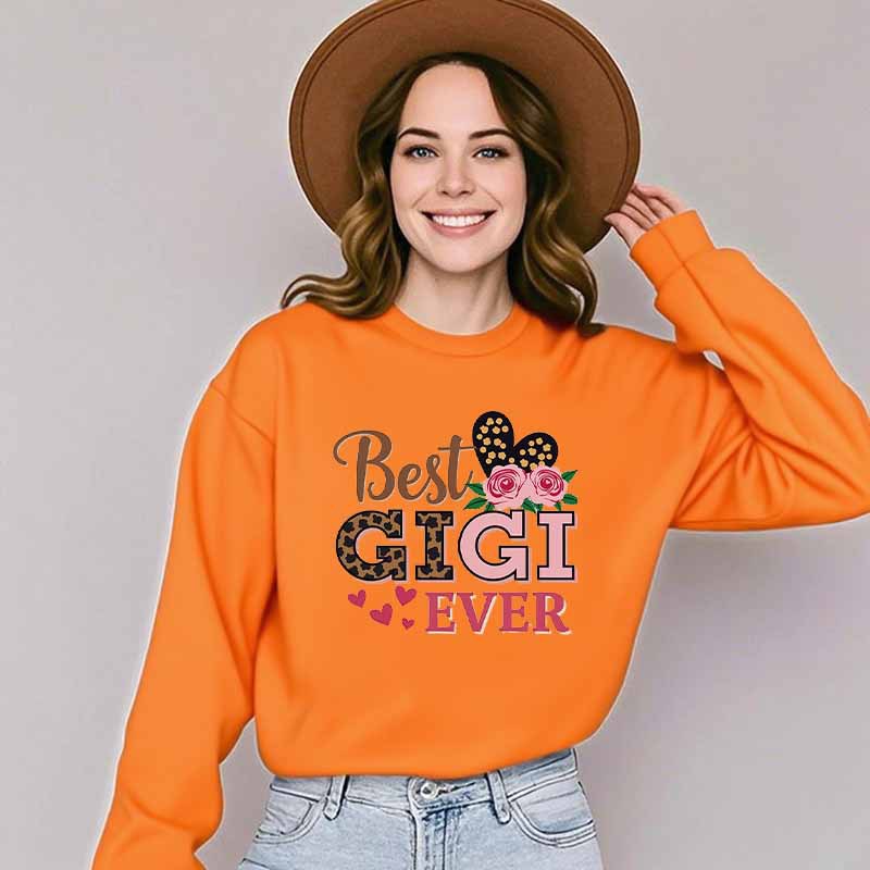 Dame sweatshirt med kreativ Gigi motiv Skjora