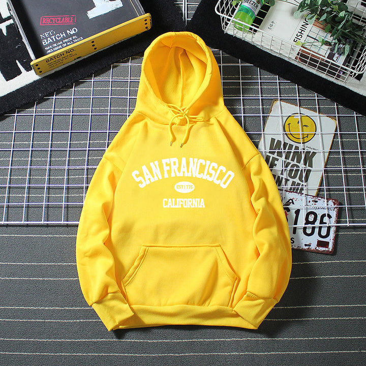 Damer hettegensere med moderne San Francisco trykk Skjora