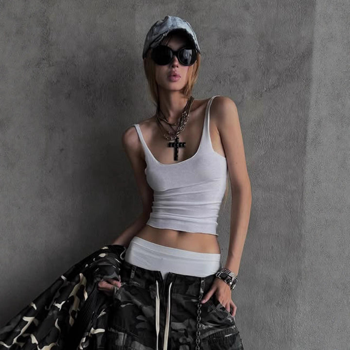 Damer Sporty tanktop med integrerte bikinitopper Skjora