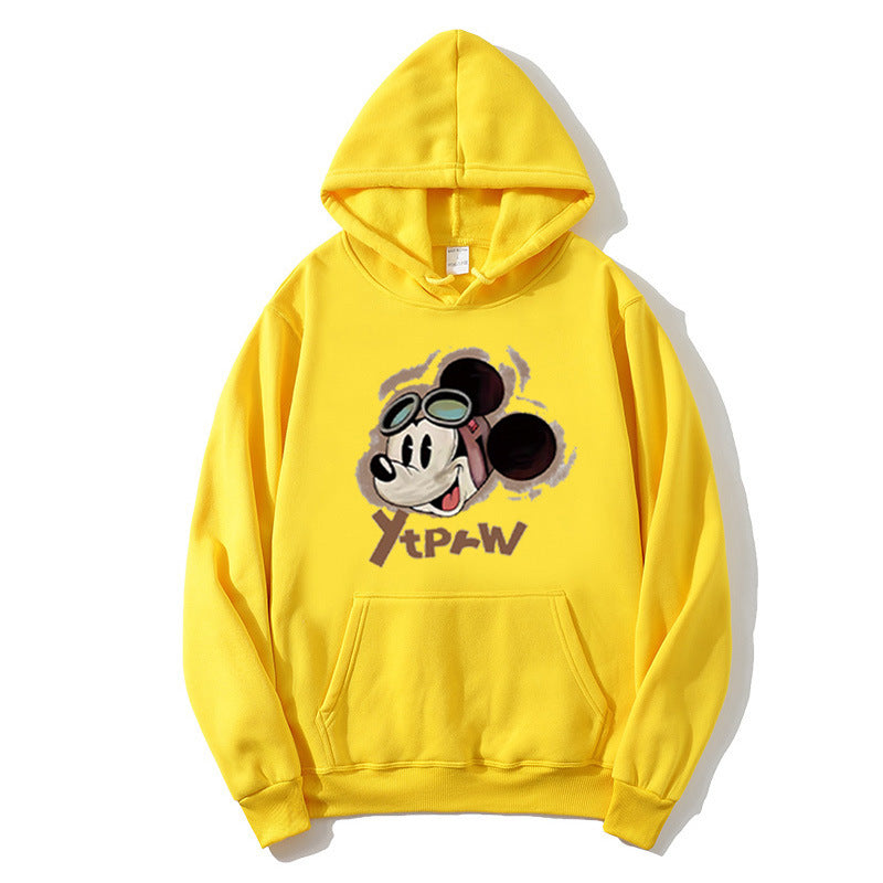 Dame hette hettegenser med kreativt Mickey Mouse-motiv Skjora