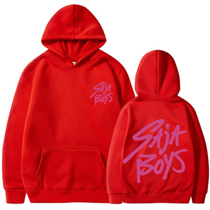 Women's hoodie with distinctive lettering and kangaroo pocket Skjora