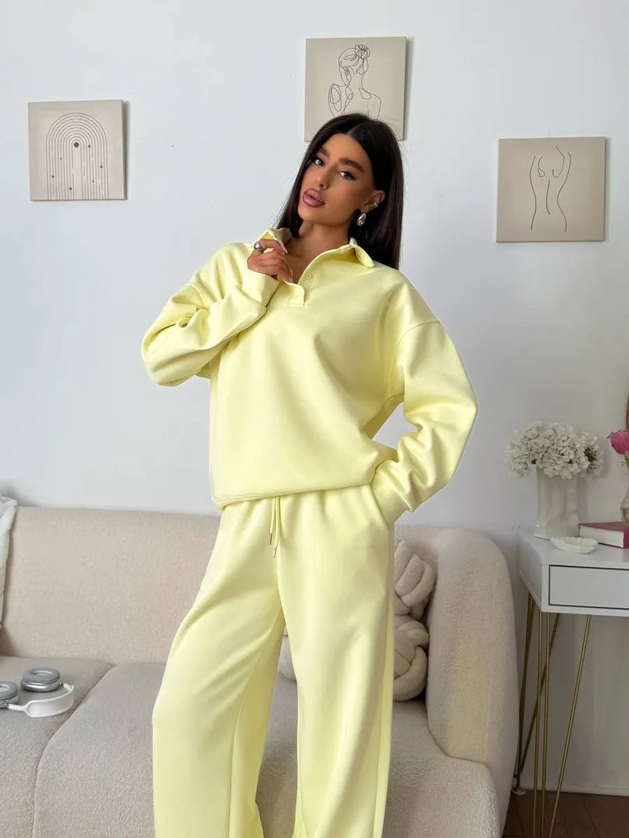 Dame elegant polo skjorte med en avslappet passform og myke materialer