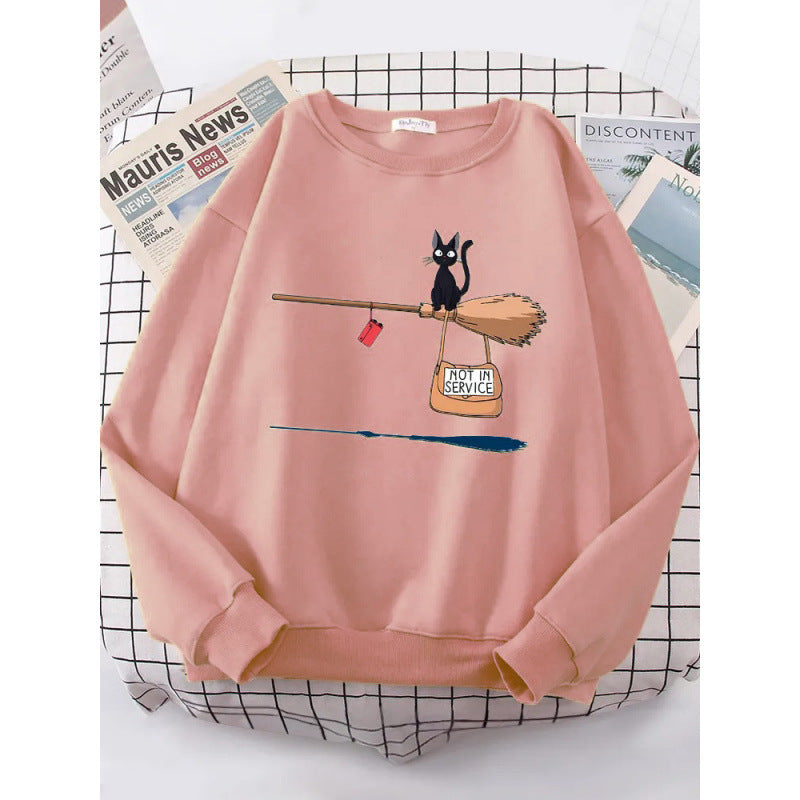 Kvinne gensere med kreativ kattedesign Skjora