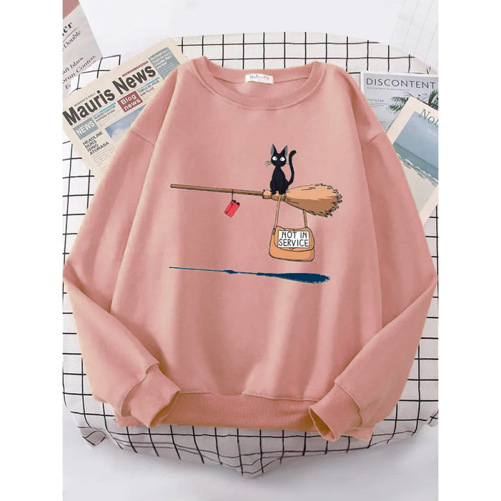 Kvinne gensere med kreativ kattedesign Skjora