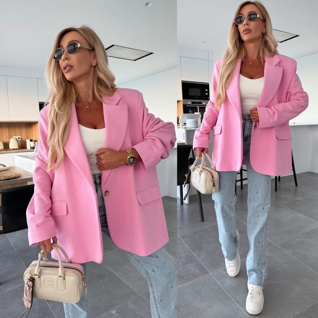 Damer Oversized Blazer med strukturerte ermer Skjora