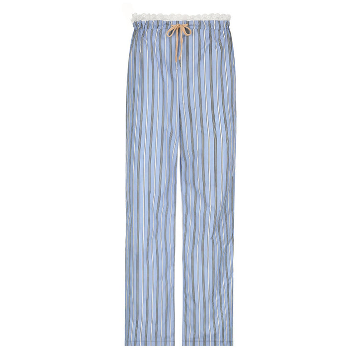 Dame løs pyjamasbukser med elegante striper Skjora