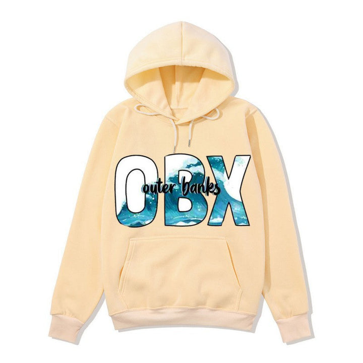 Dame hoodie med maritim grafisk design Skjora