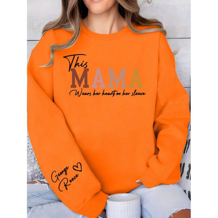 Dame sweatshirt med inspirerende mamma trykk og komfortabel passform Skjora