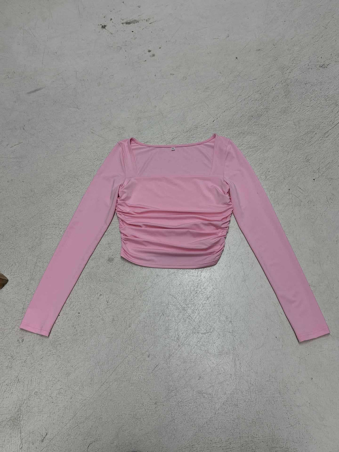 Damer figurnærende longsleeve med rynker Skjora