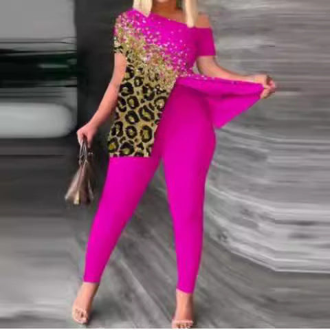 Dame Figurtilpasset Jumpsuit med Off-Shoulder Design og Glamorøse Akenter Skjora