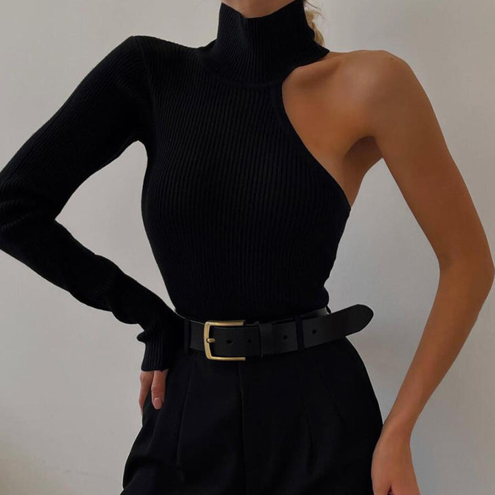 Damer Elegant Enarms Bodysuit med Ståkrage Skjora
