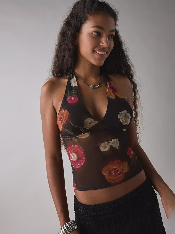 Women's Elegant and close-fitting top in a trendy pattern Skjora