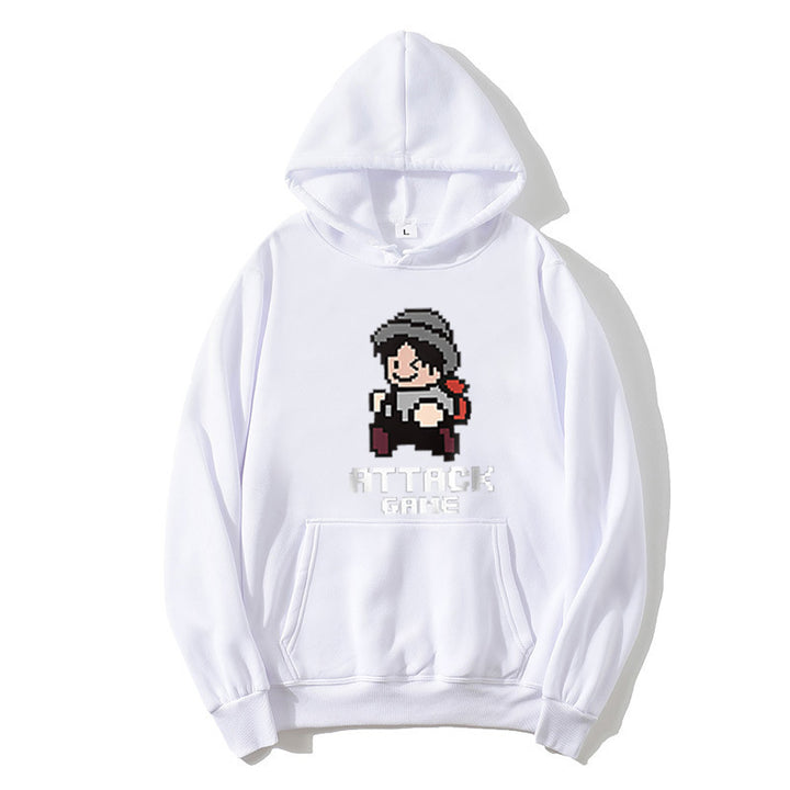 Women's Hoodie with Playful Retro Game Design Skjora