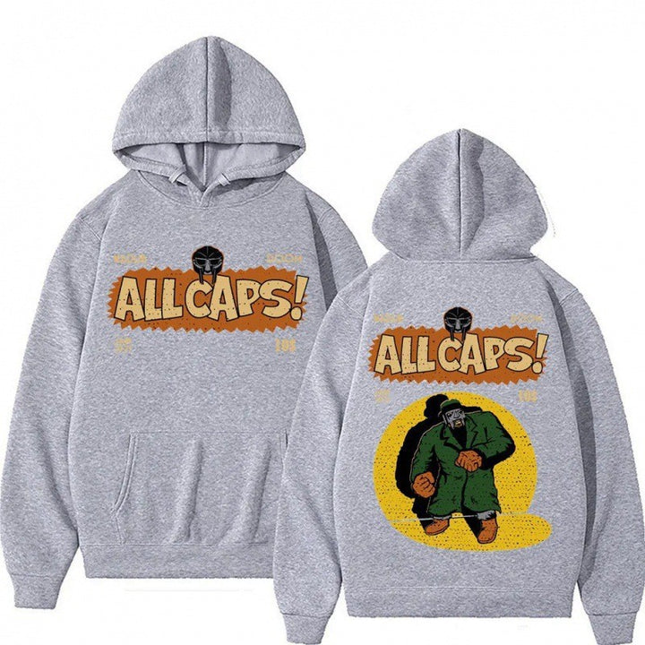 Dame hoodie med kreativt komikktrykk Skjora