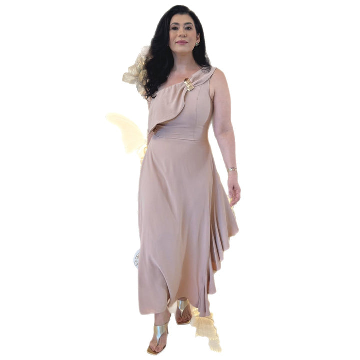 Dame Maxi Kjole med Elegant Samling Skjora
