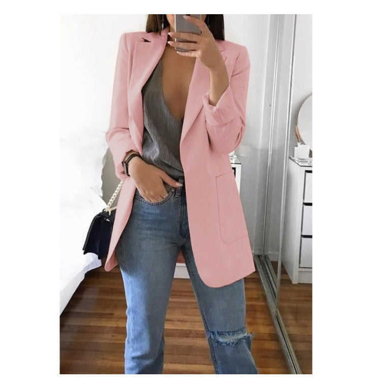 Dame elegant blazer med innsvingt snitt og praktiske lommer Skjora