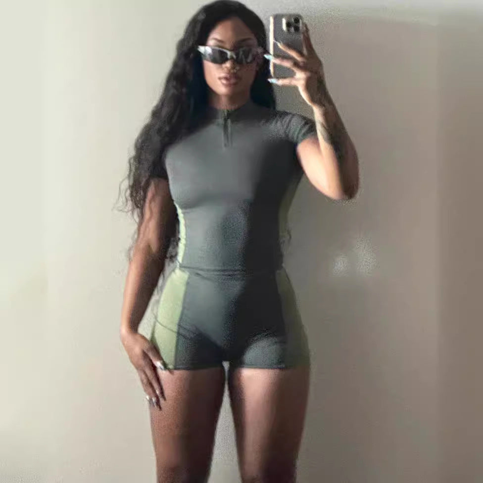 Dame sporty sett med kort topp og shorts Skjora