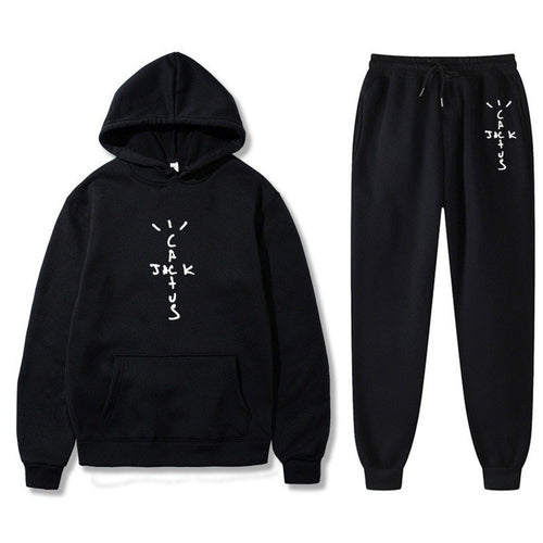 Damer Hoodie og Joggebukse Sett med Kreativ Skrift Skjora