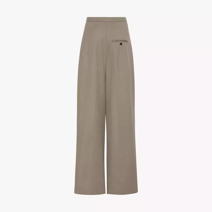 Damer elegant høyt liv bukse med klassiske folder Skjora