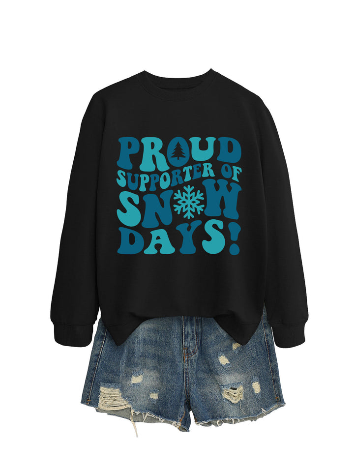 Dame sweatshirt med kreativt trykk og avslappet snitt Skjora