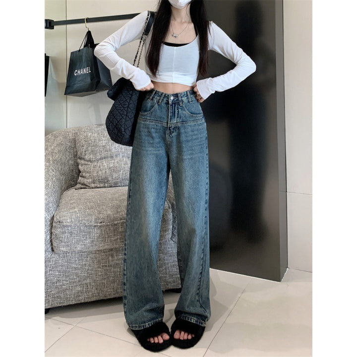 Kvinne's Bred Cut Vintage Jeans Skjora