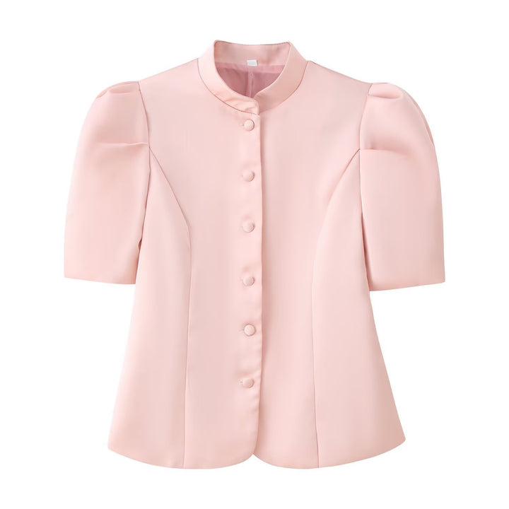Dame Blazer med pufferm og elegant ståkrage Skjora