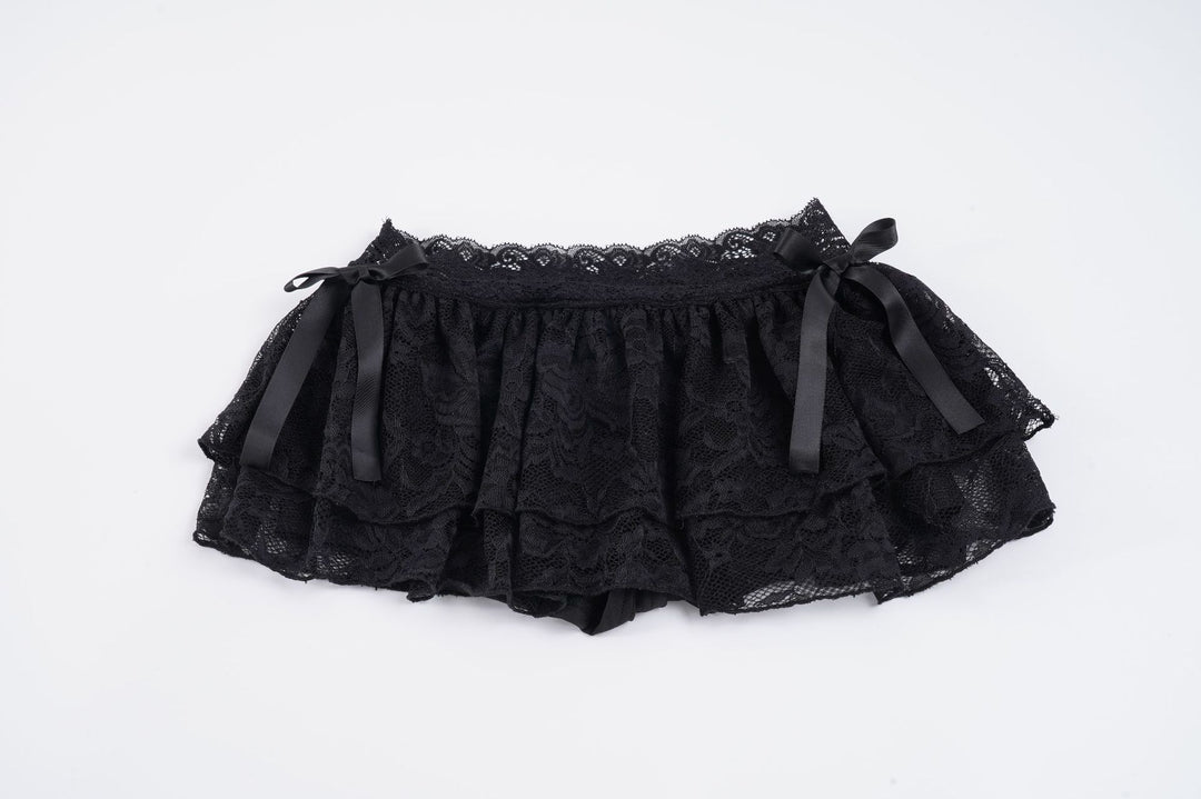 Dame lekne blonde shorts med volanger detaljer Skjora