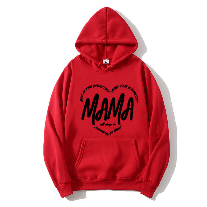 Dame hoodie med kreativ Mama-slogan Skjora